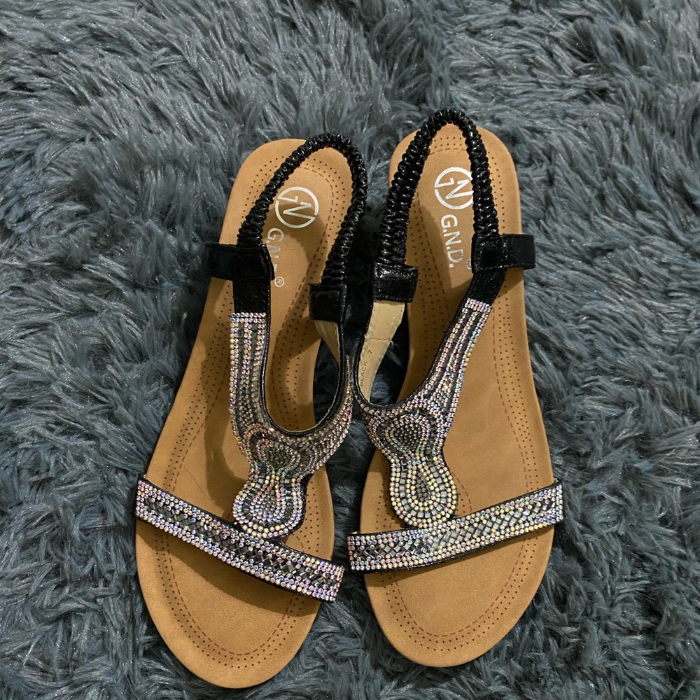 Rhinestone Sandals- Basically New